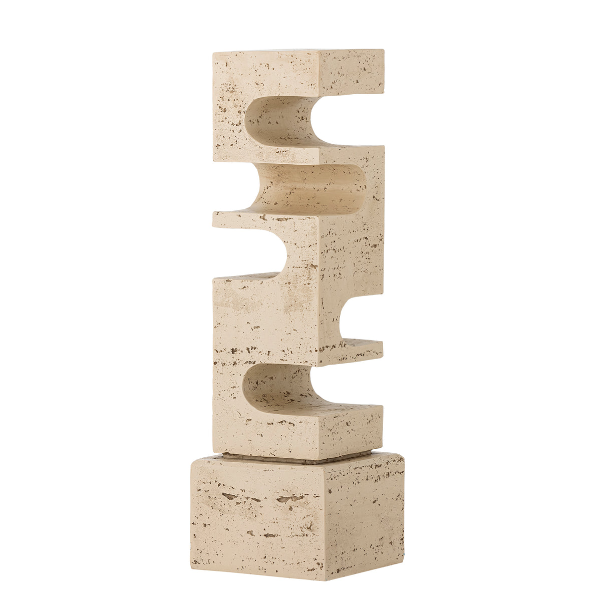 Bloomingville Hallam Deko-Skulptur, Beige, L 10 × H 34 × B 10 cm